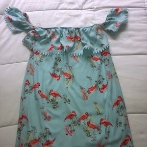 NWT Everly flamingo mini dress